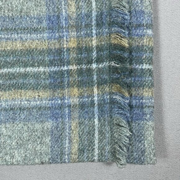 Talbots Wool REAL TRUE WRAP SKIRT Size 8 Plaid Fringe Academia Grunge Y2K 90s - Picture 3 of 12